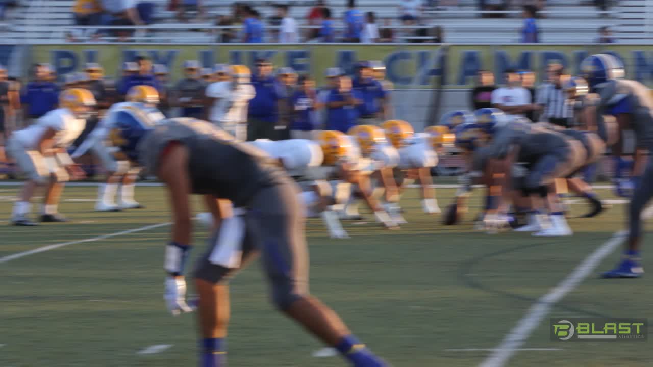 La Mirada High vs El Toro, #63 Austin Rijnders with the Helmet Flying 