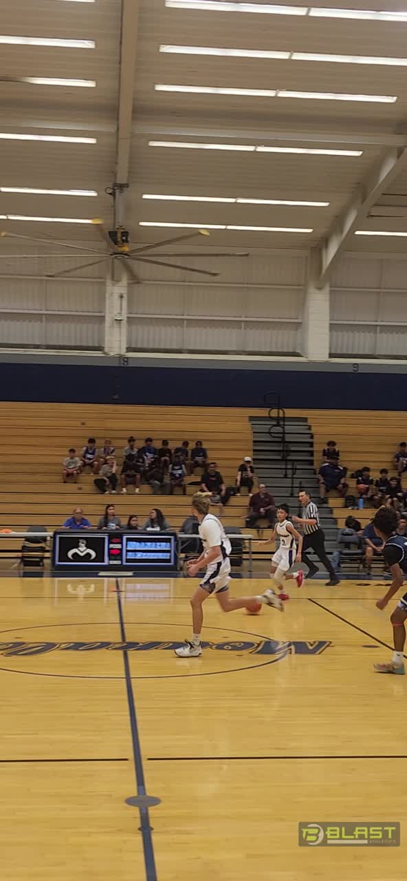 Caleb with the layup from the nice pass from Kobe