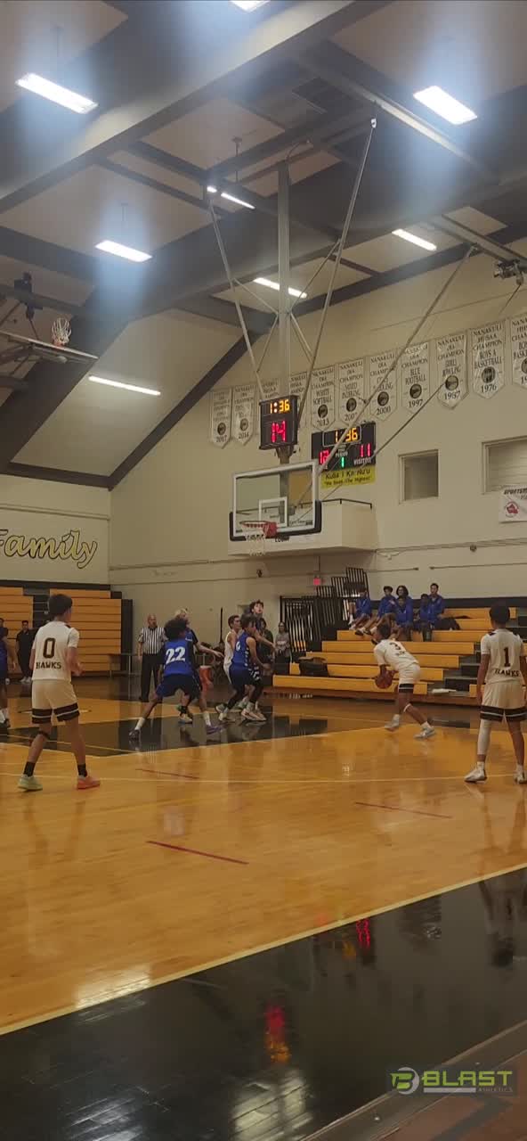 Nate with the block and Seth with the assist to Chase for the and one 