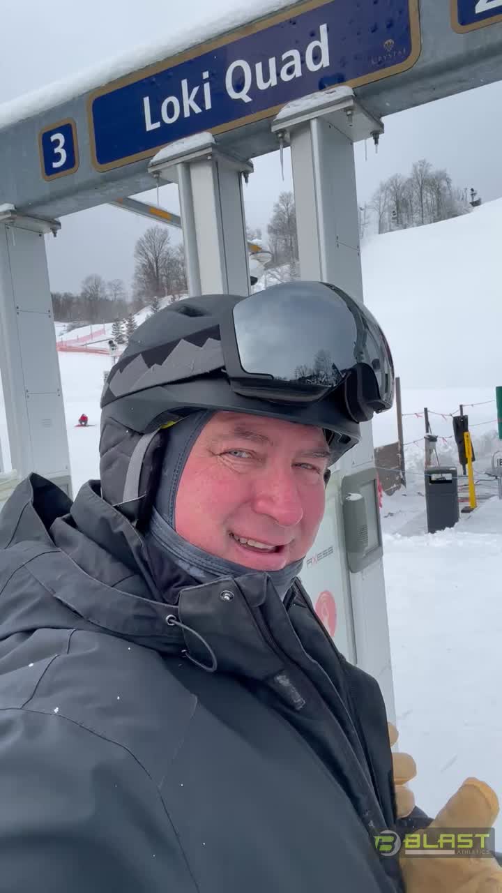 Coach P on the first of the year at Crystal!  The snow is great!