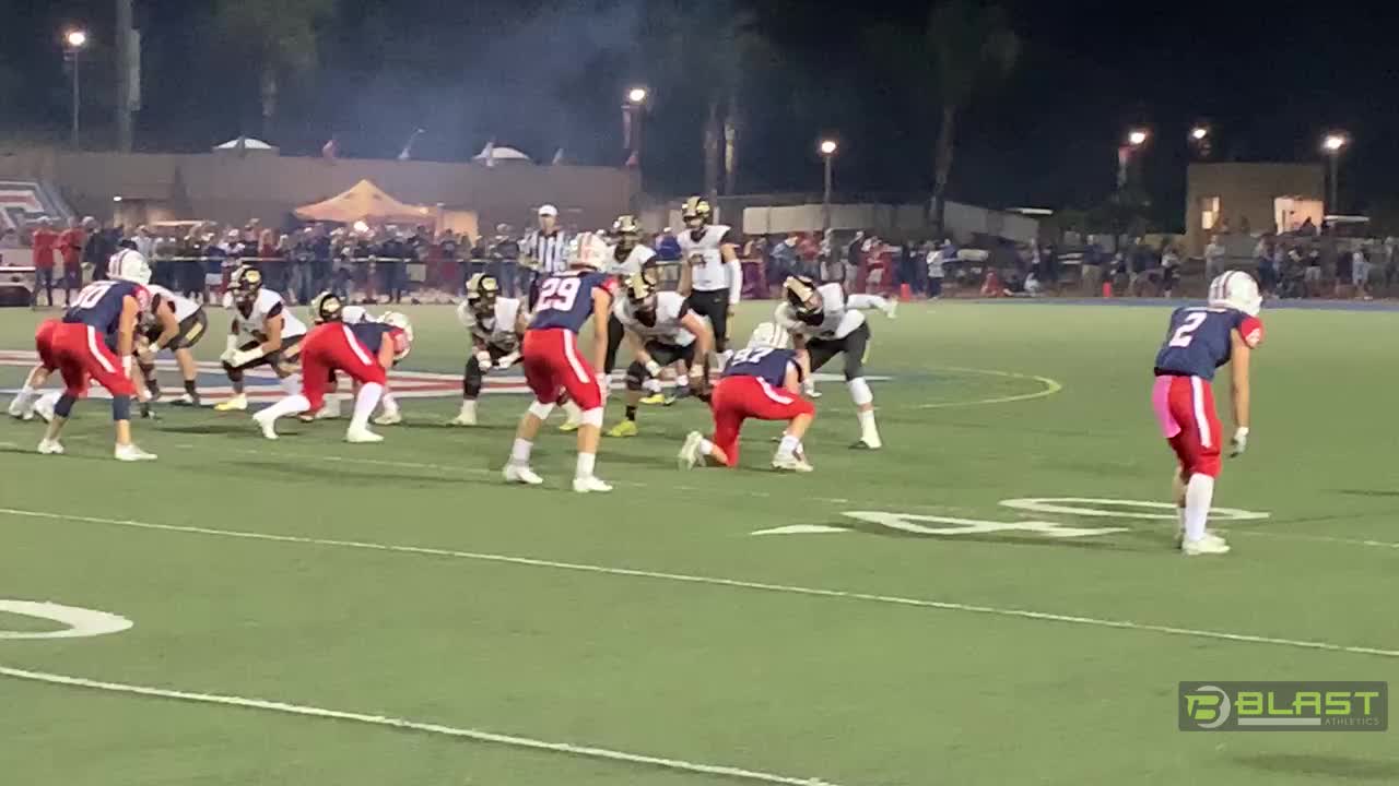 Capo Valley Cougars #9 on the reception against Tesoro!