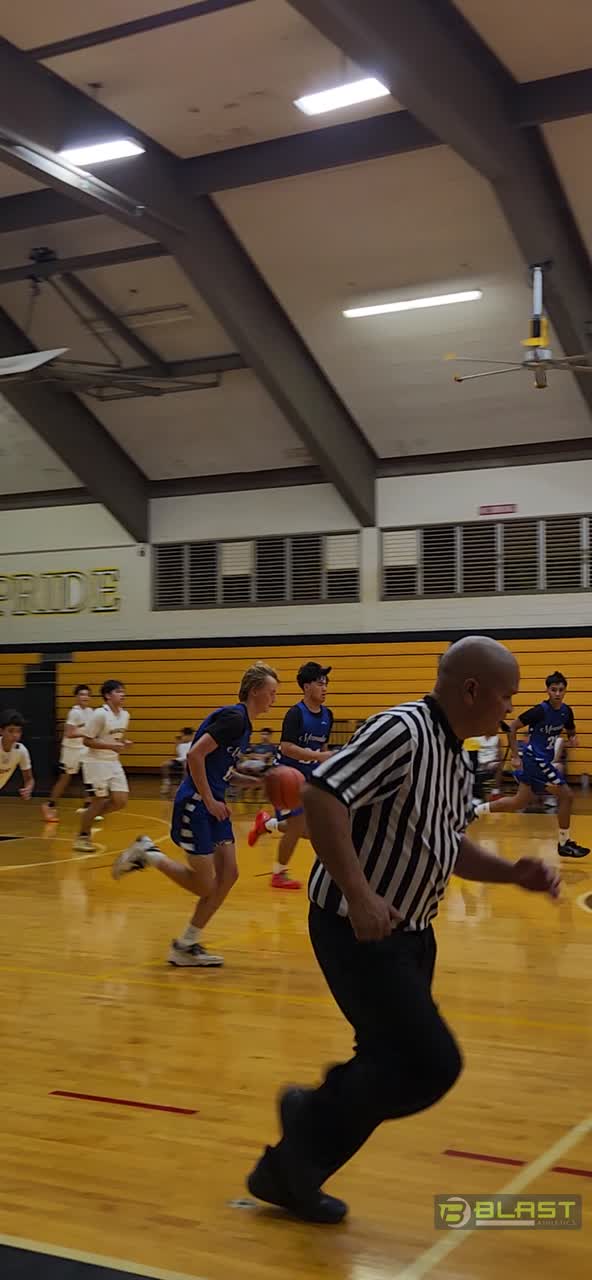 Caleb with the layup