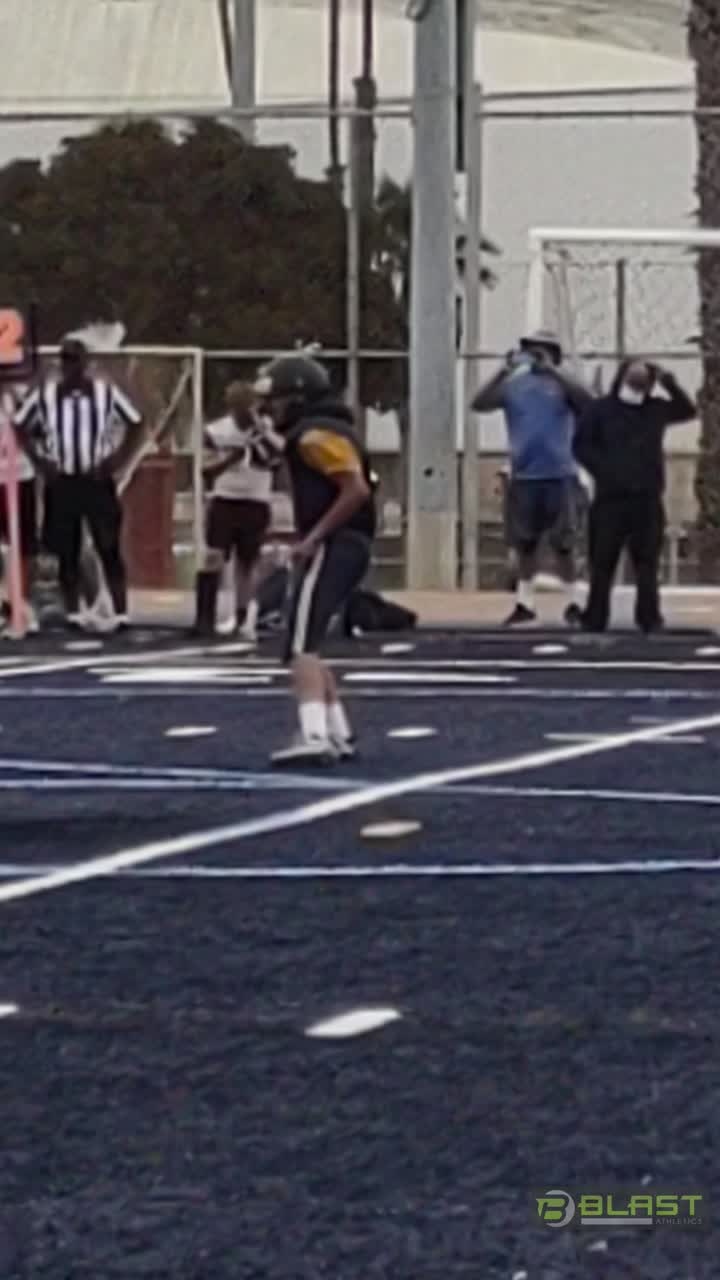 Forcing the runner to the side line missed tackle great effort freshma