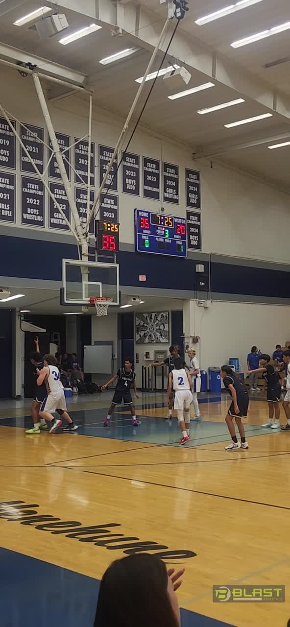 Dylan with the big offensive rebound and the put back layup