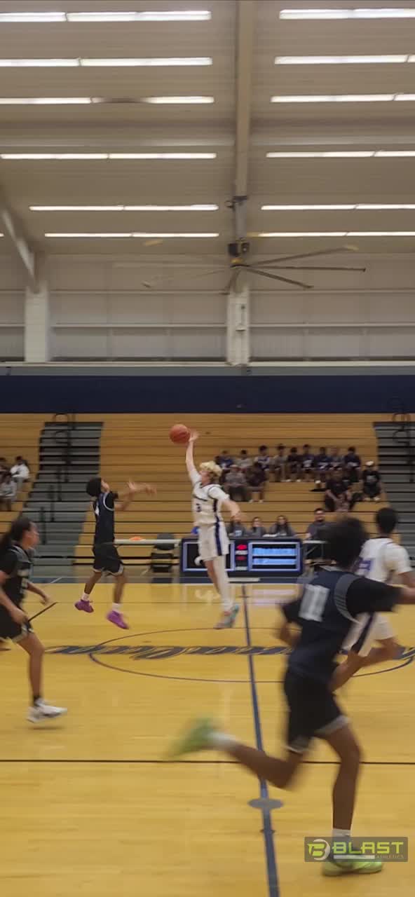 Chase with the deflection and hustle play steal to save the ball with 