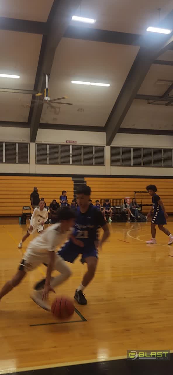Seth with the steal and the fastbreak layup