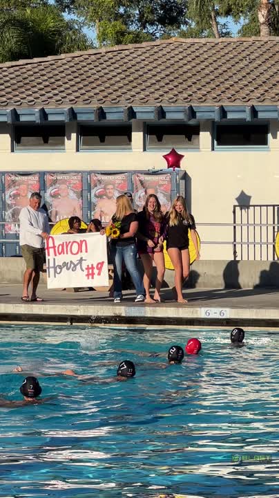 Senior Night Banner Bust Aaron
