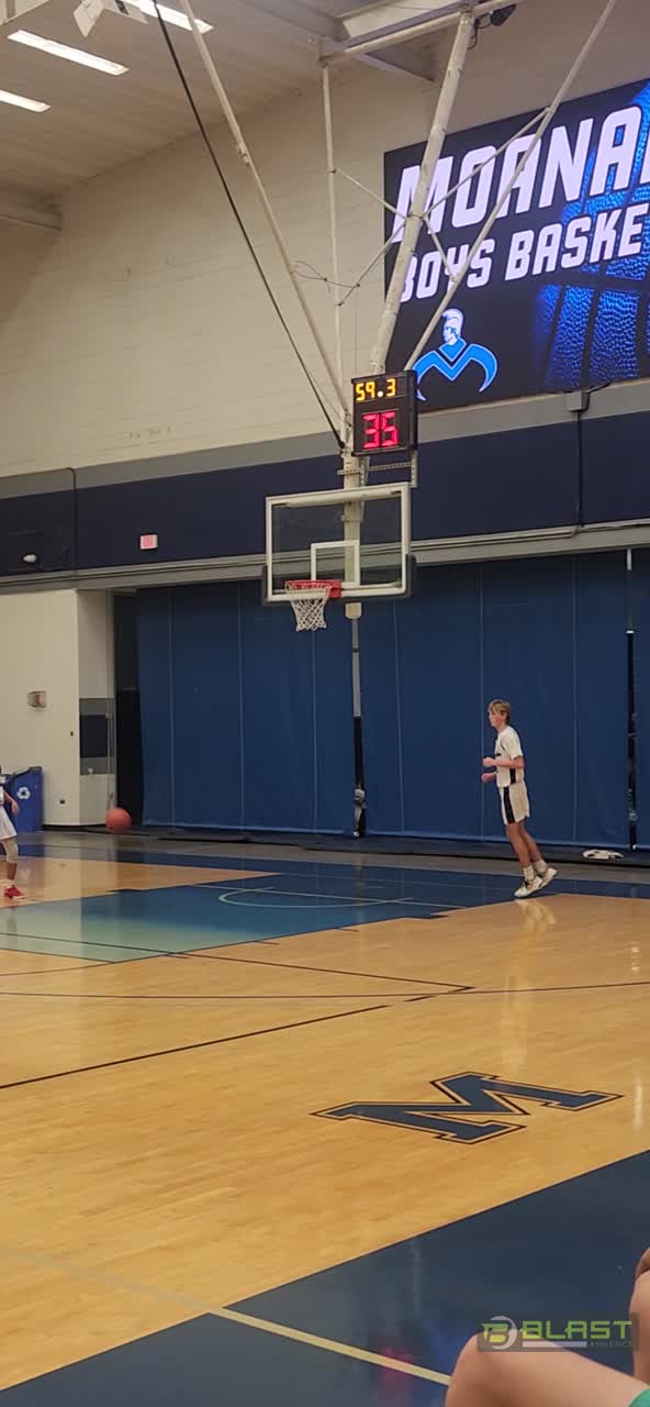 Caleb with the corner 3 from the assist from Chase
