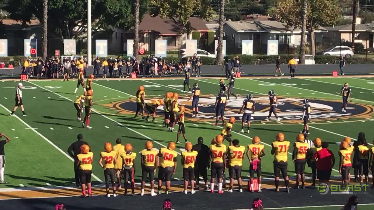 Millikan vs Dominguez (Late Post) 
Leg tackle for short gain