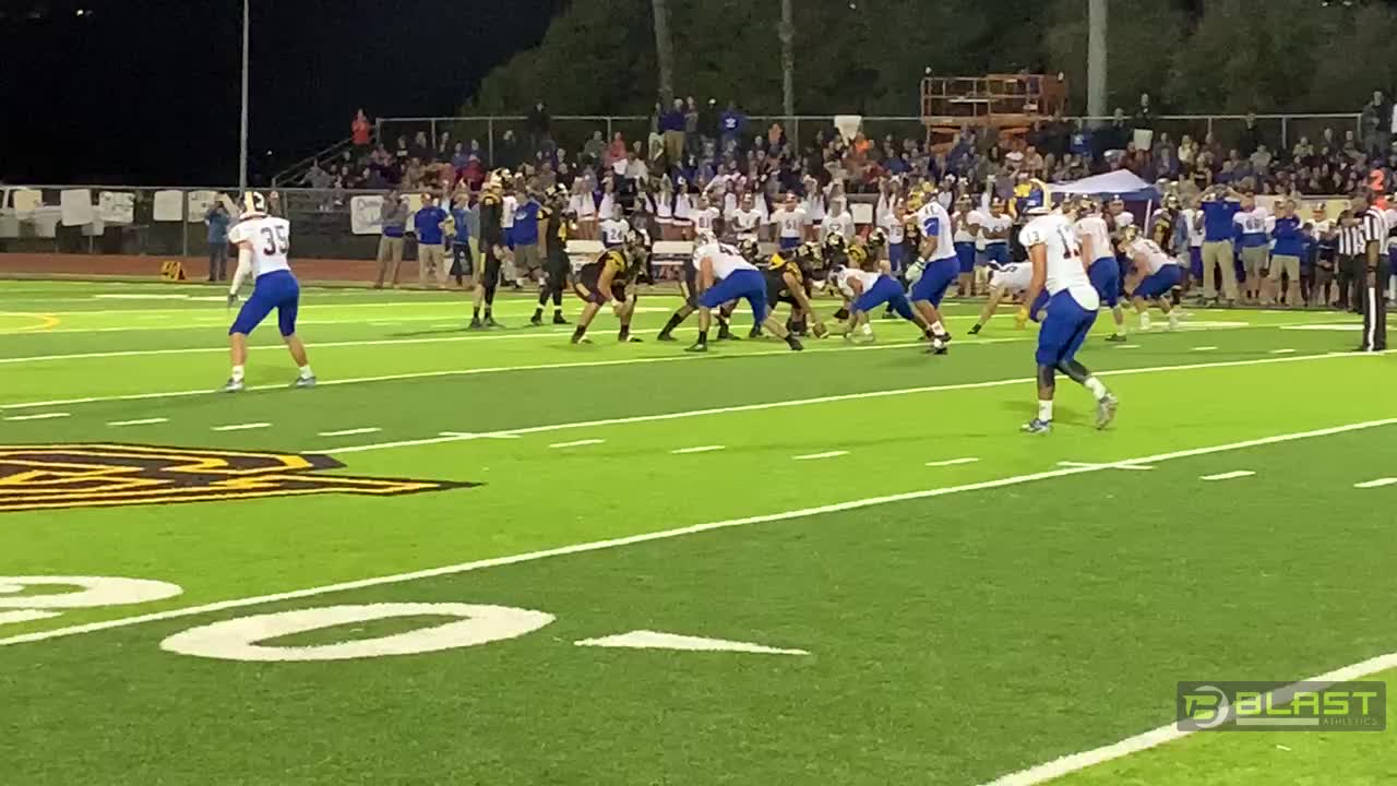 Capo Cougars #9 powers through Charger defenders to take it to the house!!!! Capo 20 El Toro 0