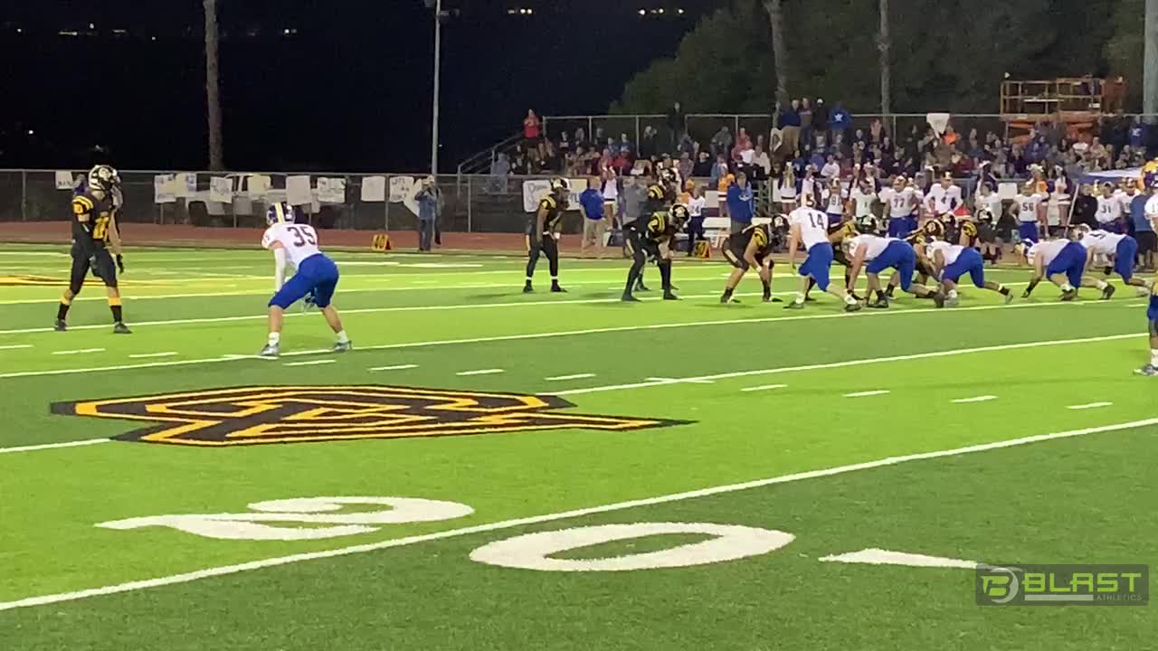 Capo Valley Cougar #4 shreds the El Toro defense.